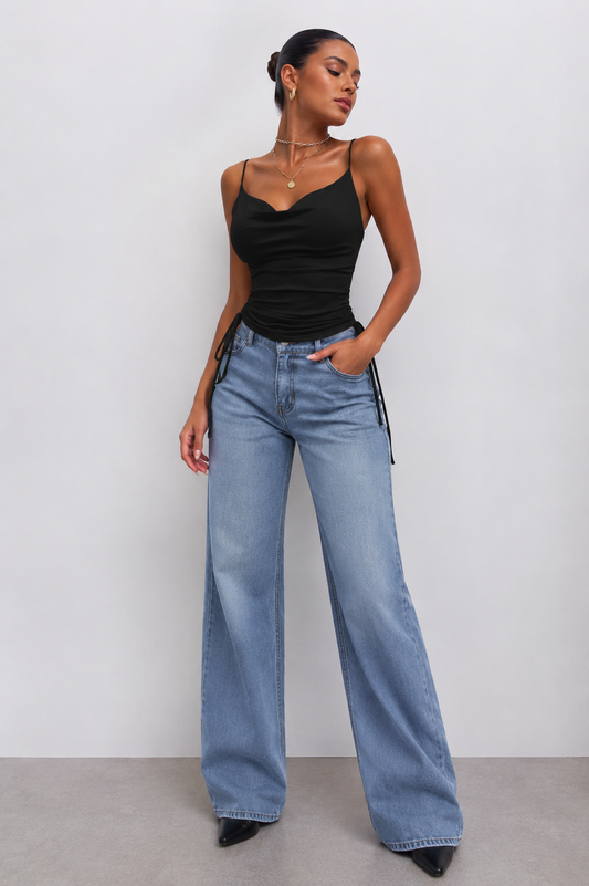 Side Drawstring Ruched Cami