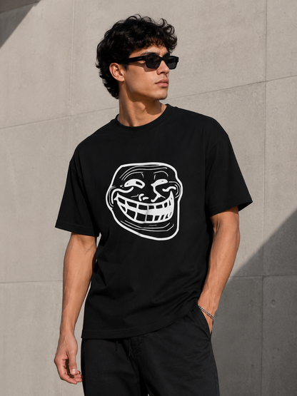 Short Sleeve Cotton T-shirts for Men and Women Funny Memes Retro Fashion Troll Face Angry Men Harajuku Streetwear