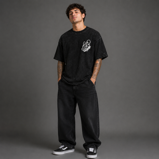 Vintage Shadow Black T-Shirt