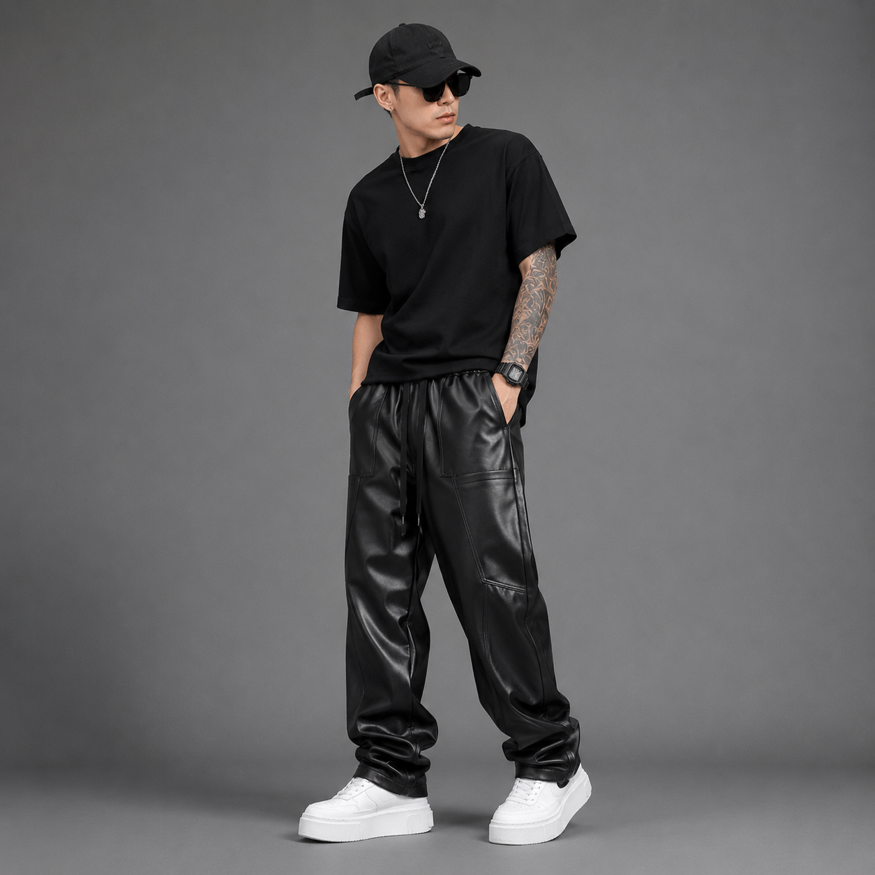 Pants Leather Fit Urbano