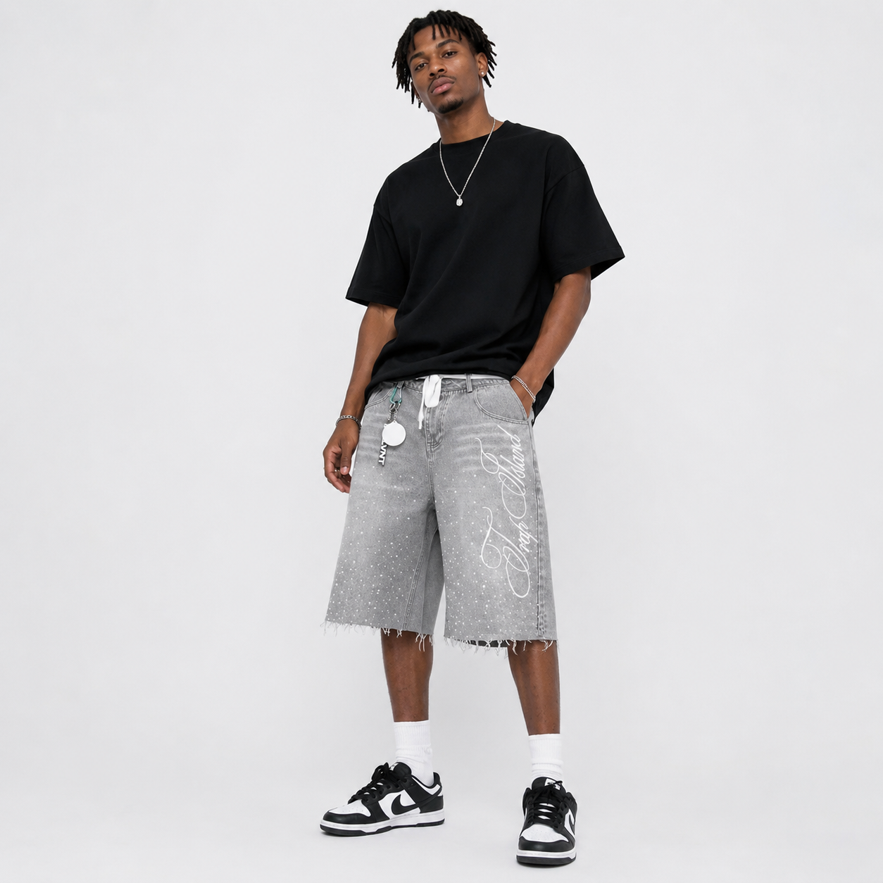 Short Streetwear Ice Wash