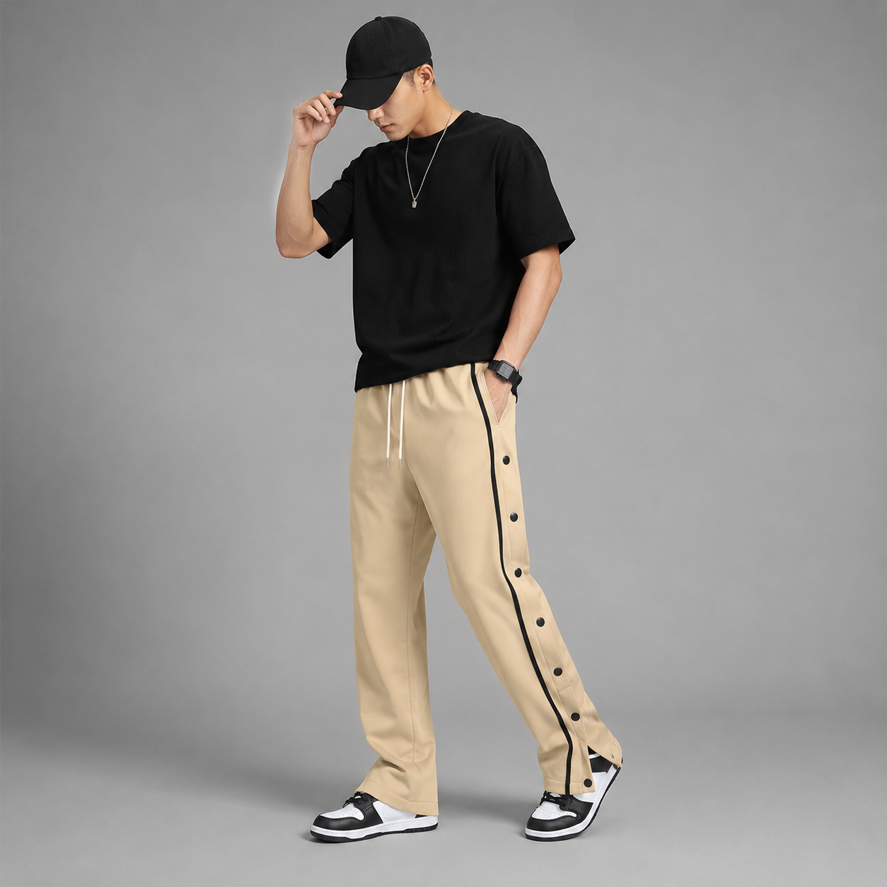 Pants Urban Button Grey