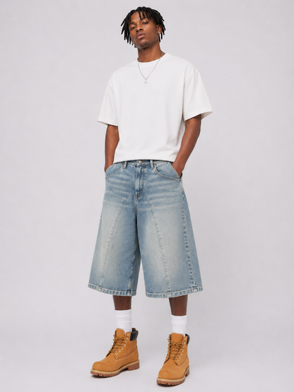 Short Jean Oversize Retro Wash