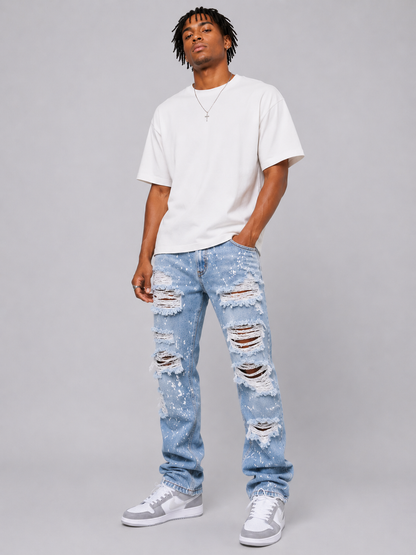 Jeans Urban Ripped Sky Blue