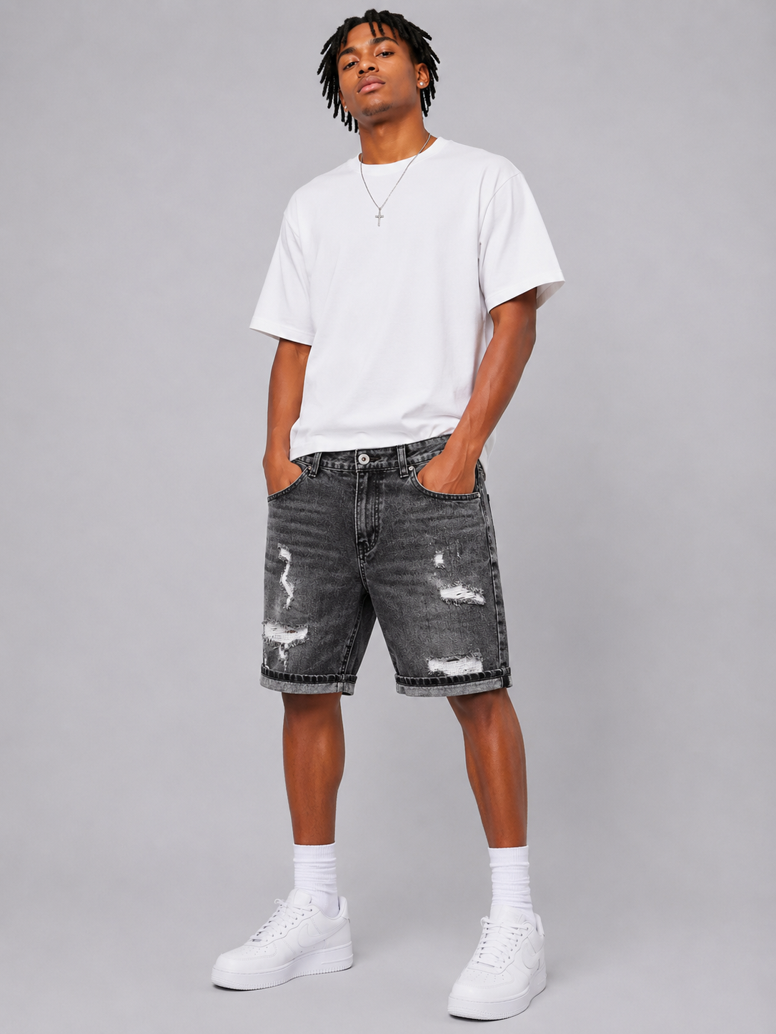 Short Denim Rebel Grey