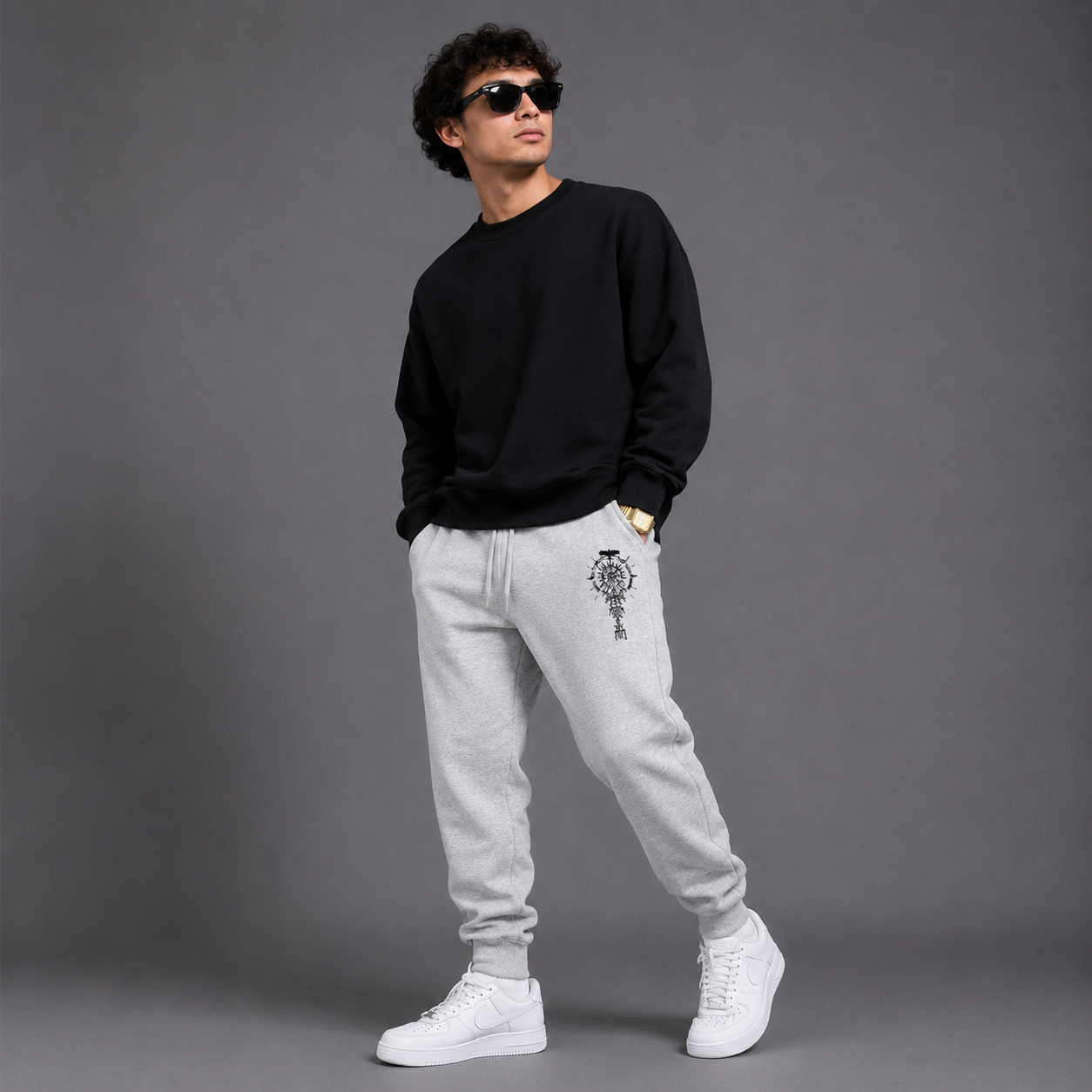 Jogger Street Skull Gris