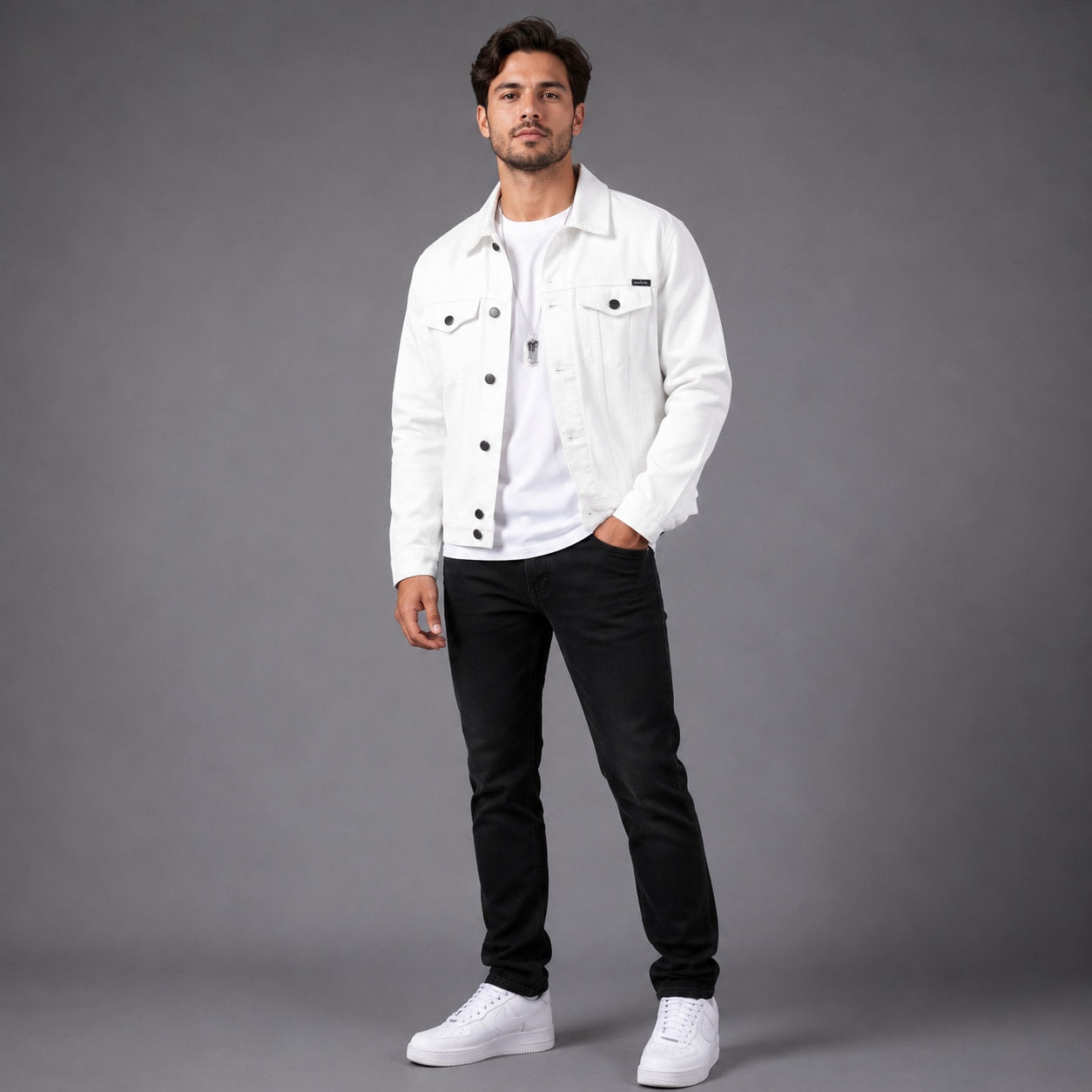 Jacket White Urban Style