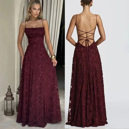 Women's Elegant Spaghetti Strap Formal Dress