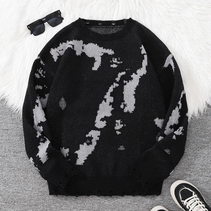 Vintage Face Graphic Pullover Sweater