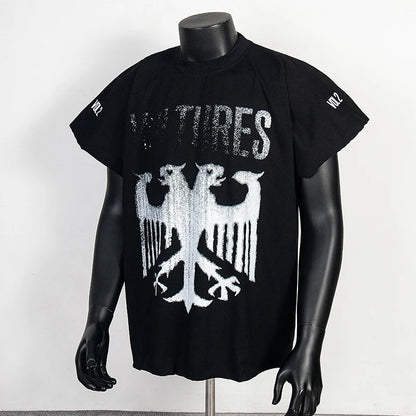 Oversized Gothic Eagle T-Shirt