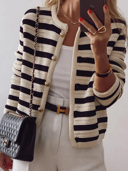 Monochrome Chic Knit Sweater