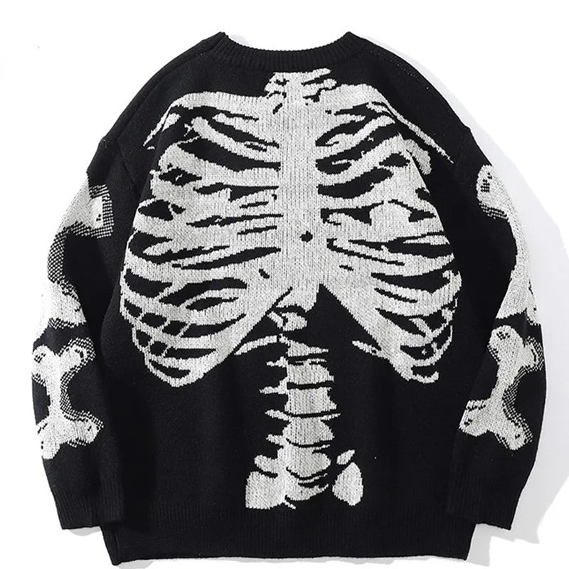 Oversized Skeleton Knit Pullover