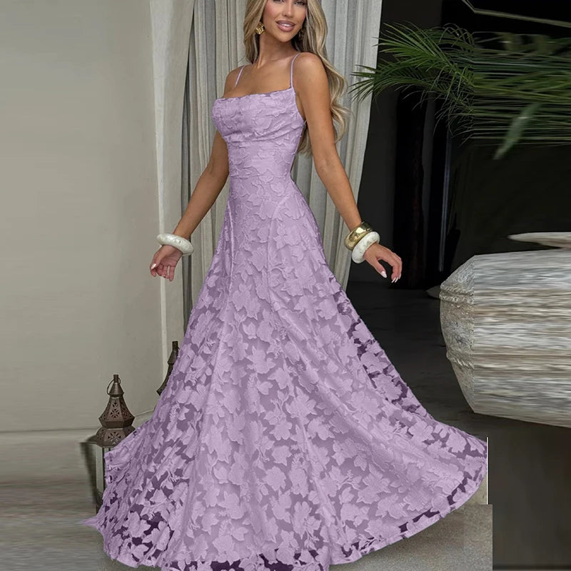 Women's Elegant Spaghetti Strap Formal Dress
