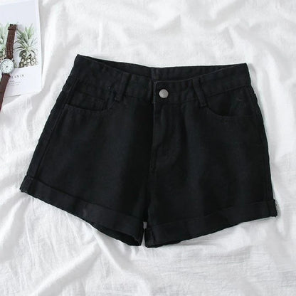 Summer White Roll-Up Shorts