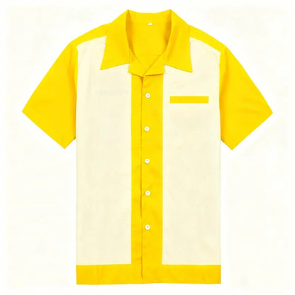Vintage Black & White Button-Up Shirt