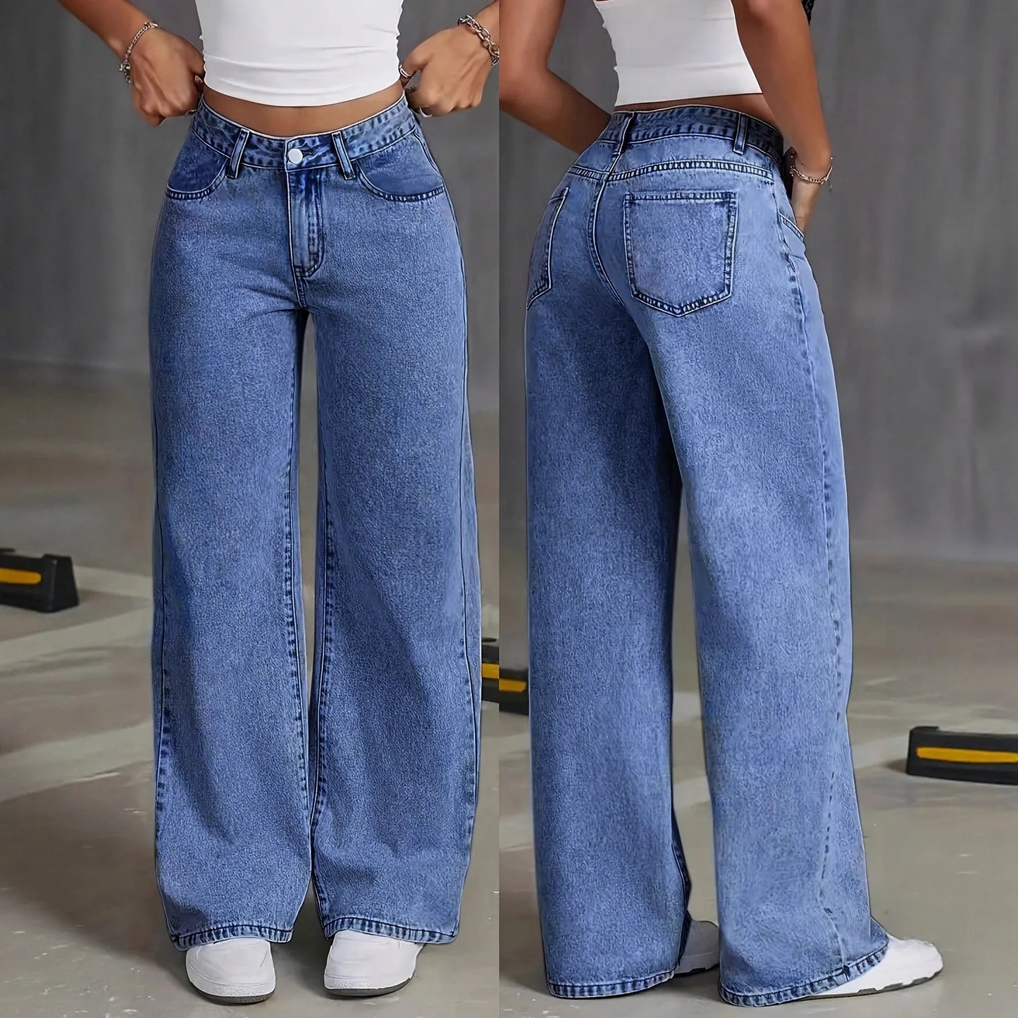 Sky Blue Relaxed Fit Jeans