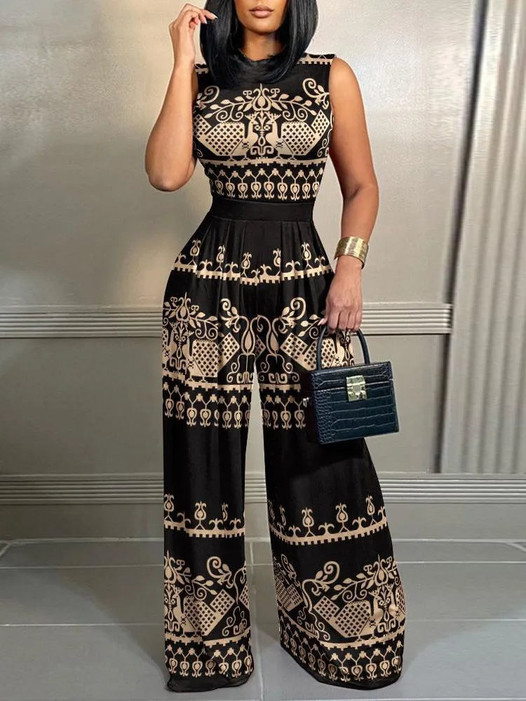 Royal Elegance Printed Jumpsuit