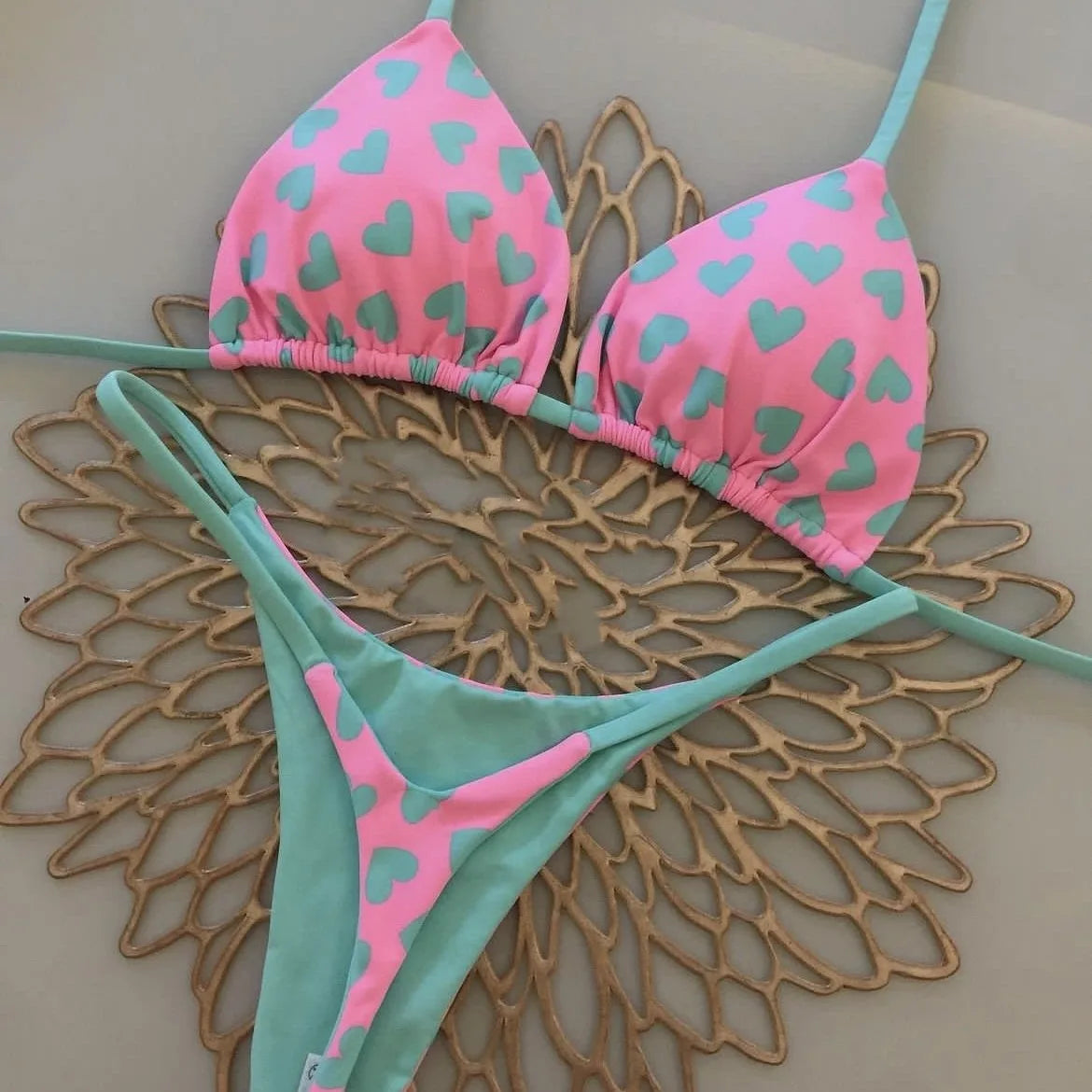 Swimwear Pink Hearts