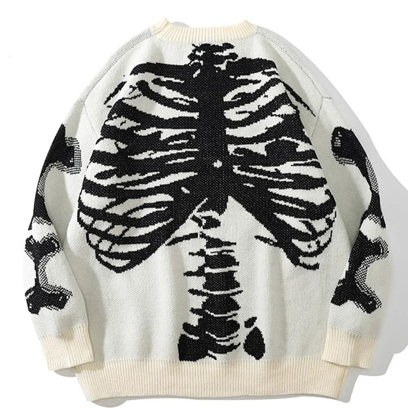 Oversized Skeleton Knit Pullover