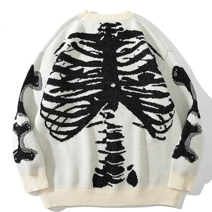Oversized Skeleton Knit Pullover