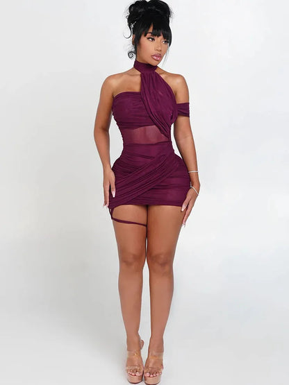 Blush Desire Mesh Mini Dress