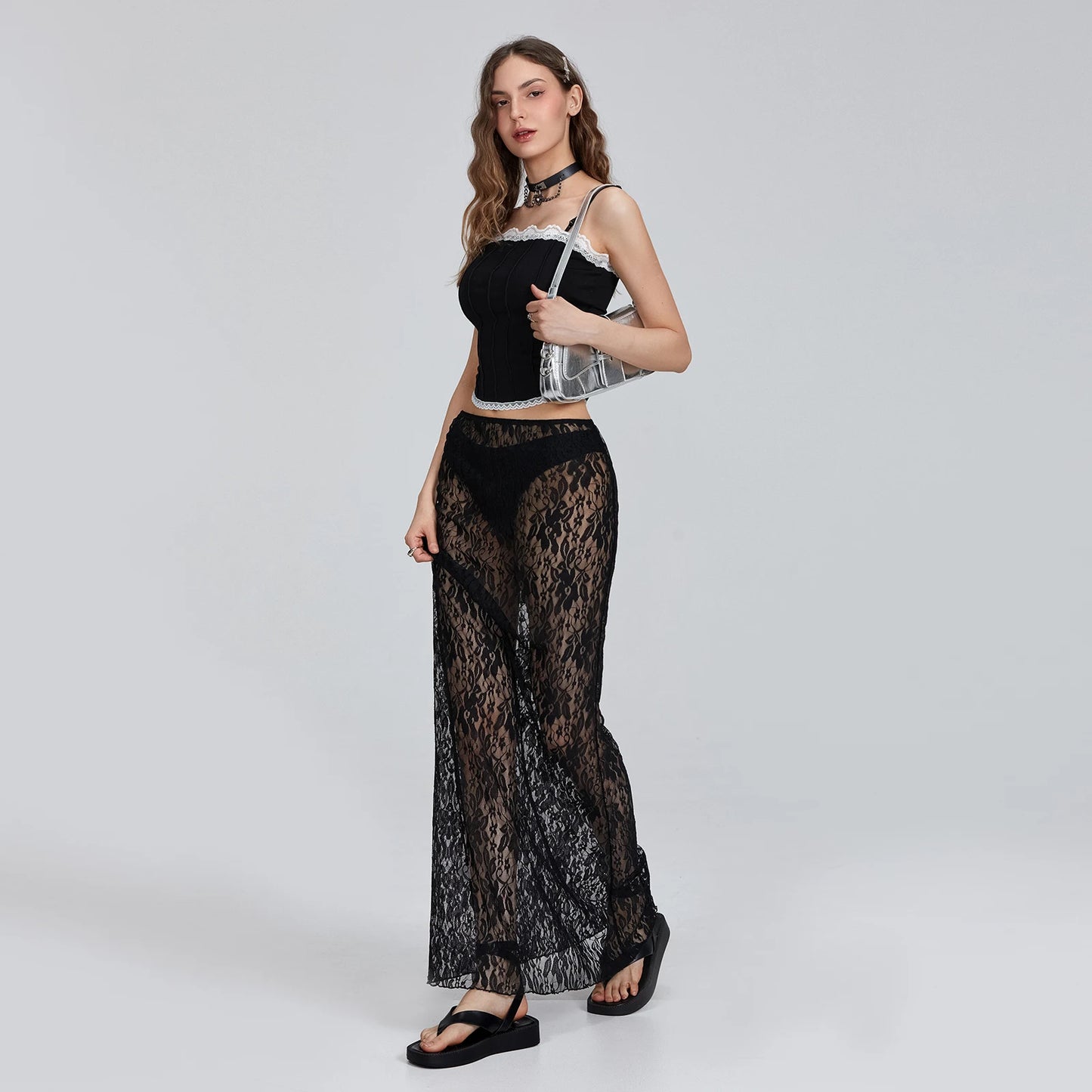 Black Elegance Lace Skirt