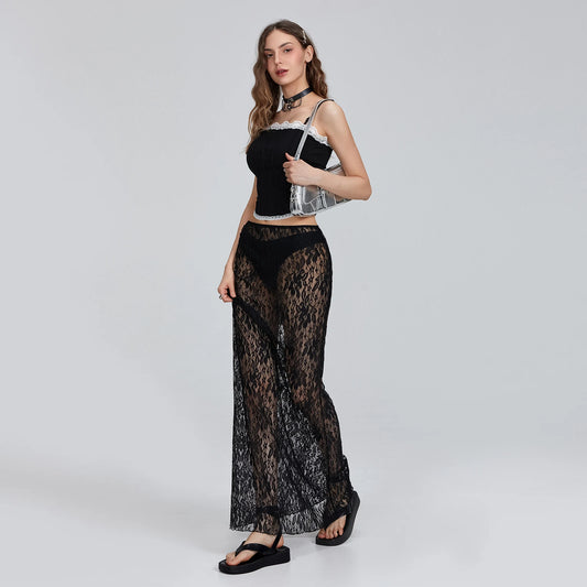 Black Elegance Lace Skirt