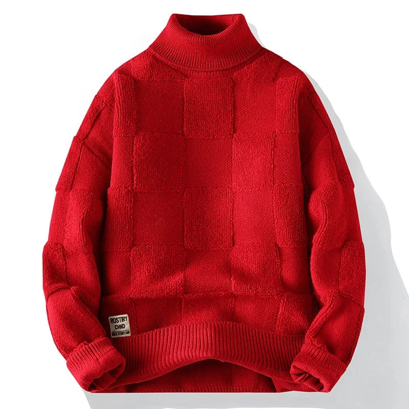 Forest Green Textured Crewneck Sweater