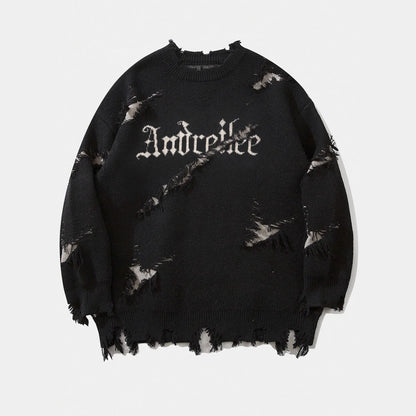 Men's Vintage Distressed Crewneck Sweater