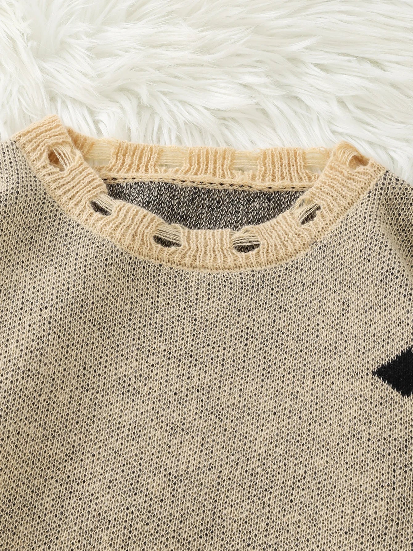 Gothic Cross Oversized Sweater