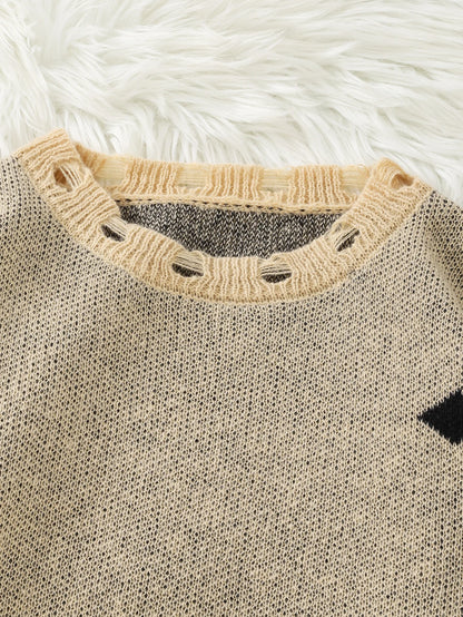 Gothic Cross Oversized Sweater