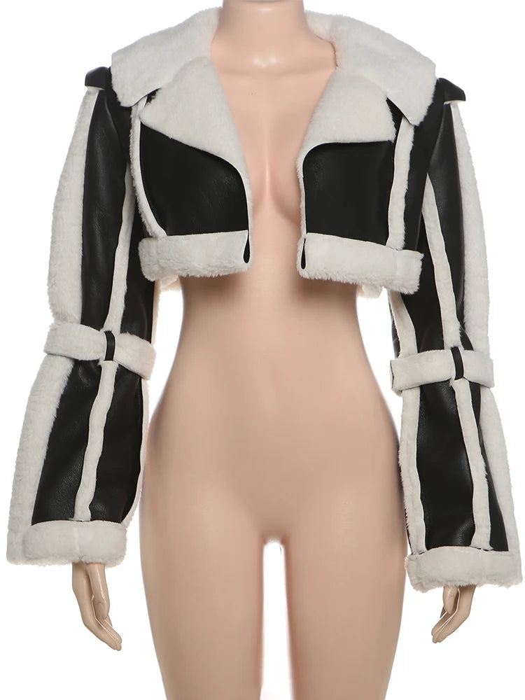 Midnight Shearling Moto Jacket