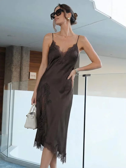 Elegant Satin Cami Dress