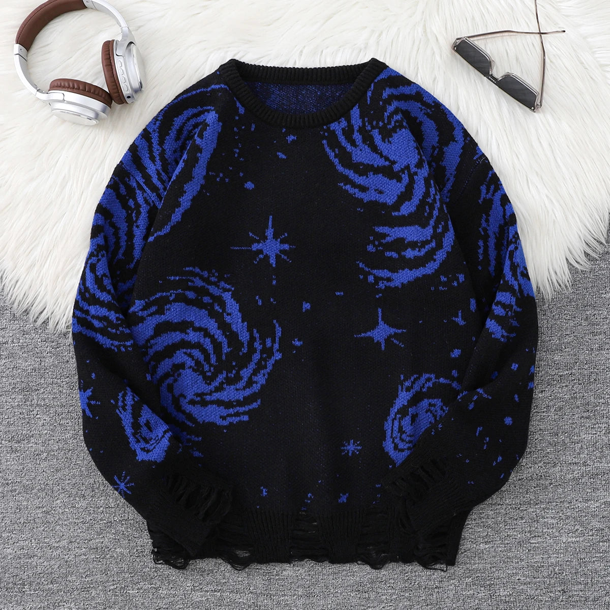 Cosmic Swirl Graphic Sweater