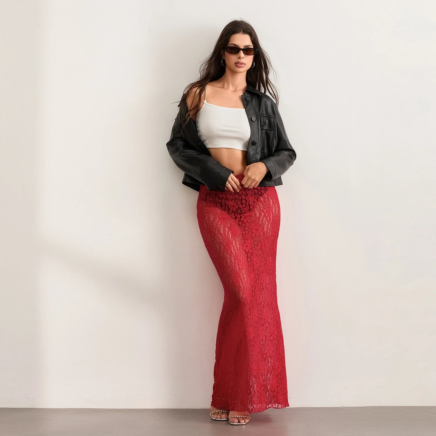 Black Elegance Lace Skirt