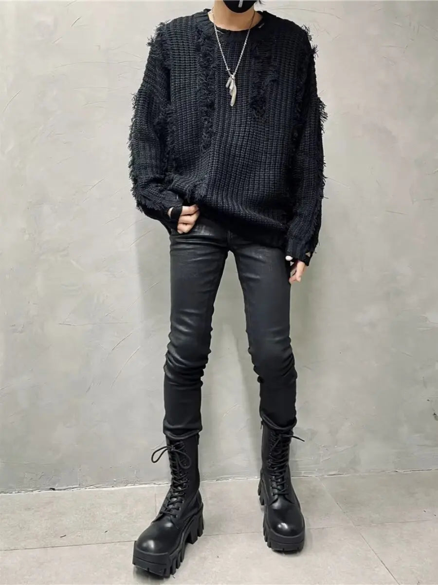 Vintage Ripped Oversized Sweater