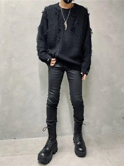 Vintage Ripped Oversized Sweater