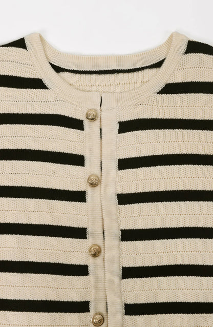 Monochrome Chic Knit Sweater