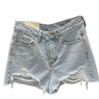 Vintage Ripped Denim Shorts