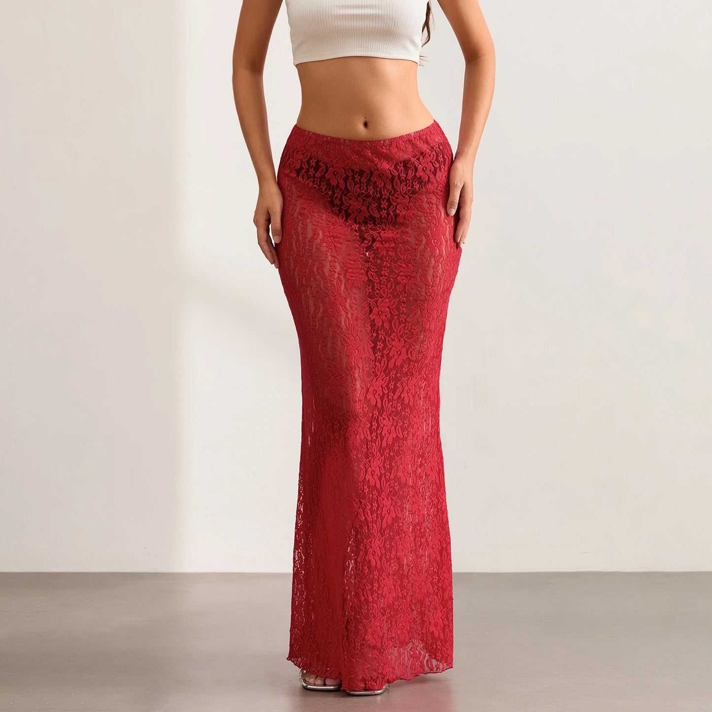 Black Elegance Lace Skirt