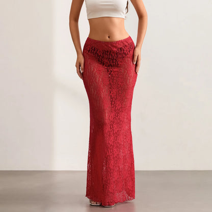 Black Elegance Lace Skirt
