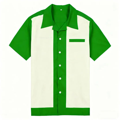 Vintage Black & White Button-Up Shirt