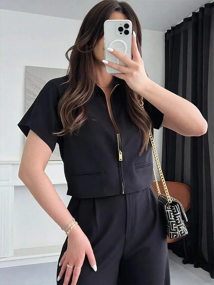 Summer Chic Zip-Up Jacket