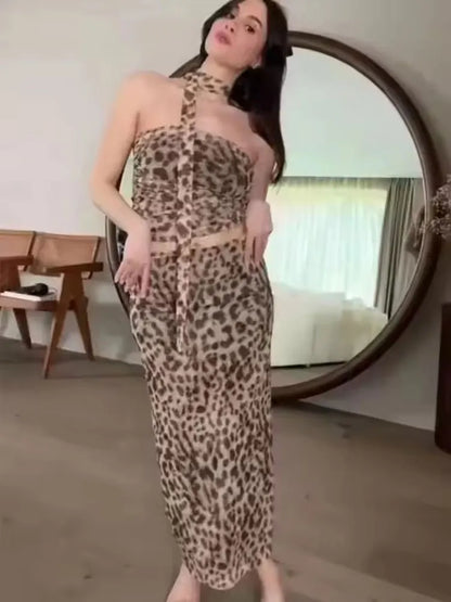 Women's Leopard Print Matching Set