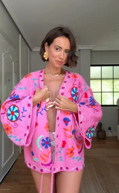 Summer Bloom Beach Cardigan