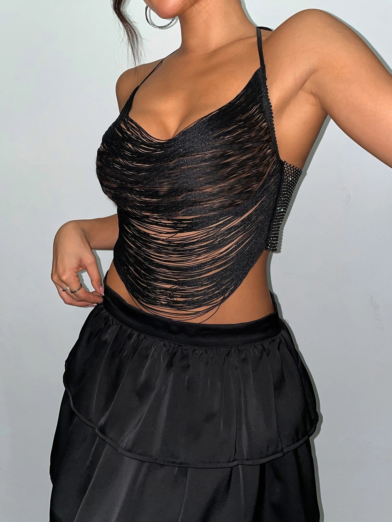 Top Black Diamond Fringe