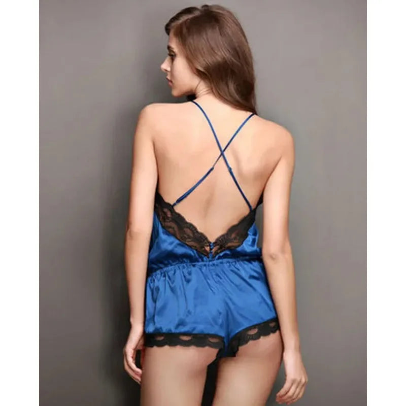Romantic Satin Sleepwear Ensemble