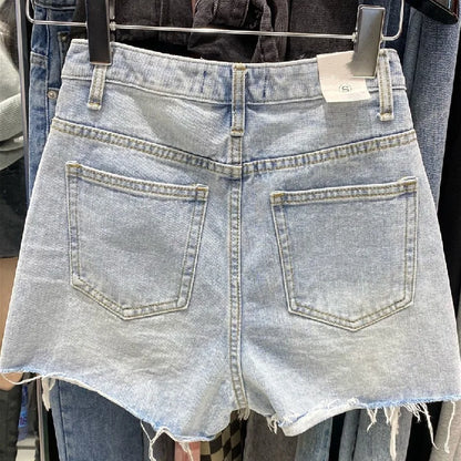 Vintage Ripped Denim Shorts