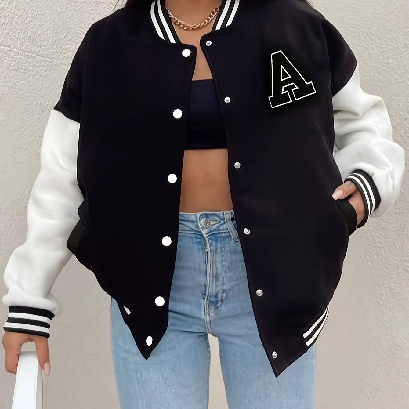 College Chic Bomber Jacket