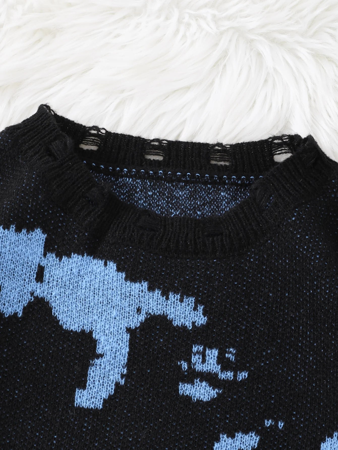 Vintage Face Graphic Pullover Sweater